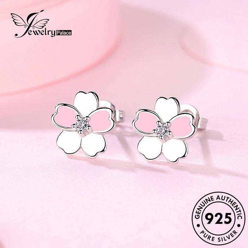 Jewelrypalace Stud Bunga Asli Perak Simple Wanita925 Anting E37