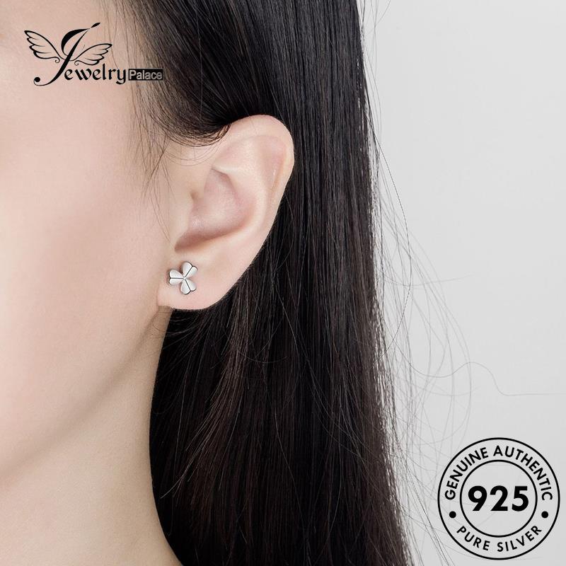 Jewelrypalace Perak Wanita Semanggi Simple Asli Anting Tusuk925 E209