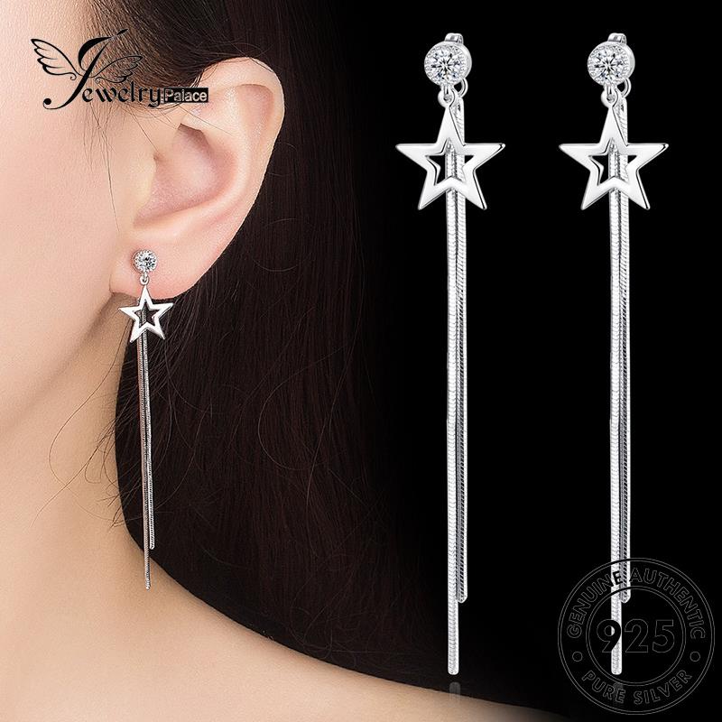 Jewelrypalace Anting Perak Wanita Berujung Lima925 Fashion Asli Giwang Bintang Stud E459