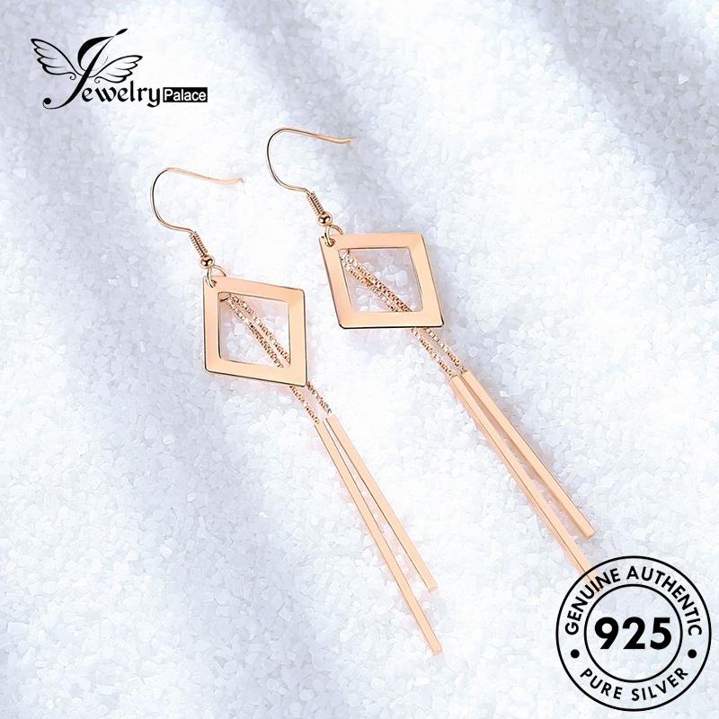 Jewelrypalace Anting Emas Geometri Simple Asli Kait Perak925 Wanita E469