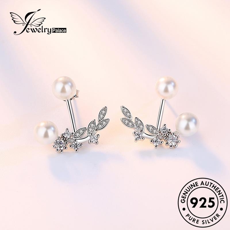 Jewelrypalace Daun Mutiara925 Stud Asli Fashion Perak Wanita Anting E529