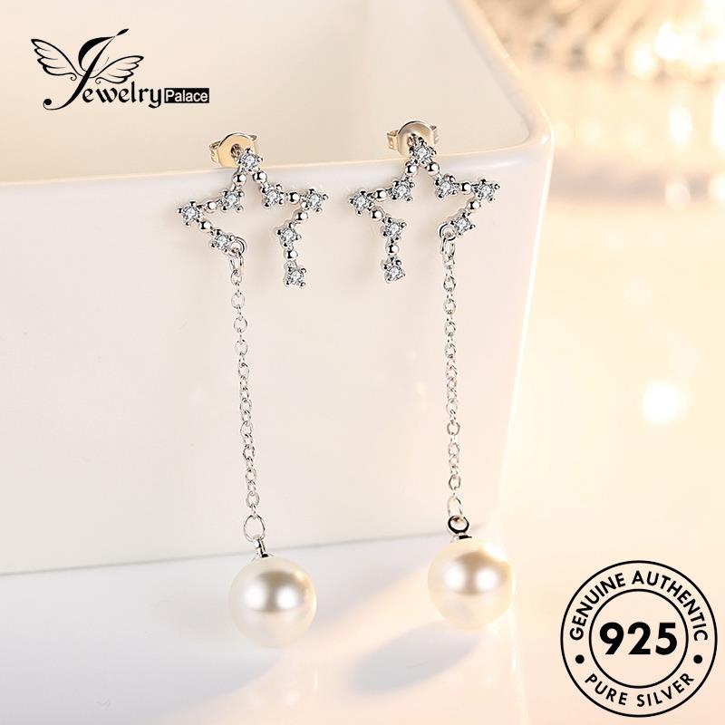 Perhiasanpalace Perak Mutiara Wanita925 Asli Simple Anting Stud Star E578