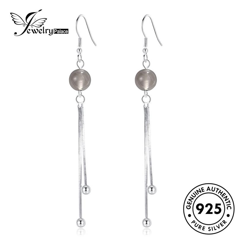 Jewelrypalace Anting Wanita Kait Jumbai Batu Akik925 Fashion Perak Asli E564