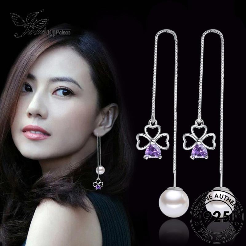 Jewelrypalace925 Asli Wanita Perak Anting Tetes Hati Beruntung E669