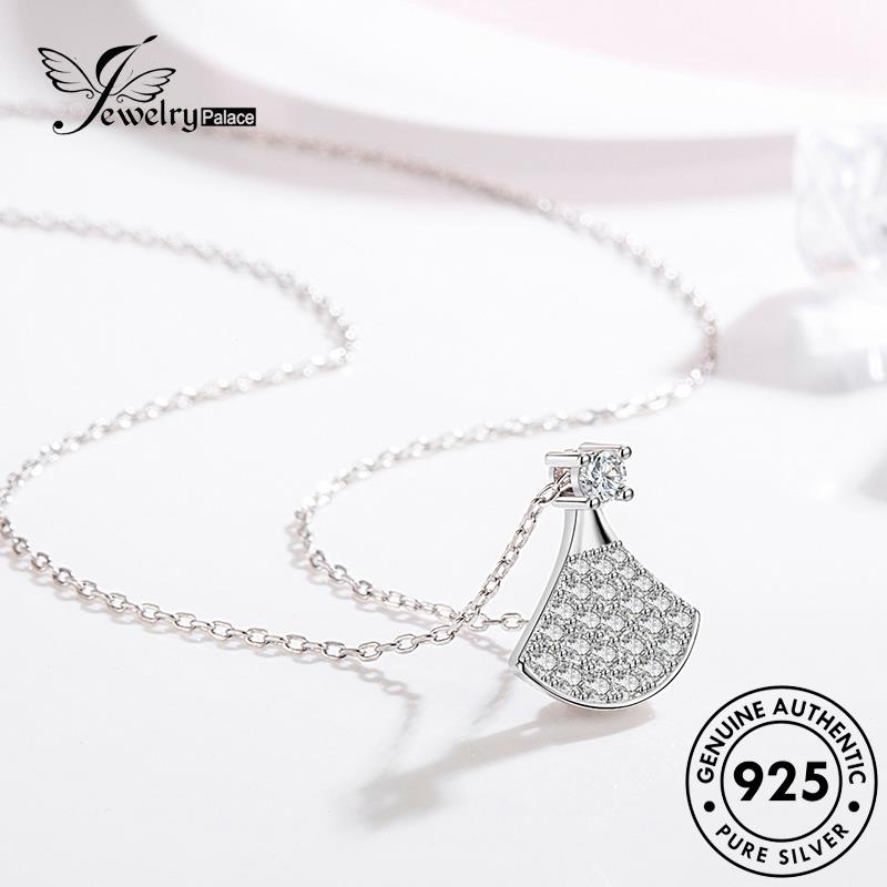 Jewelrypalace Moissanite Asli Wanita Berlian Kalung Emas Perak Sektor Fashion925 N7