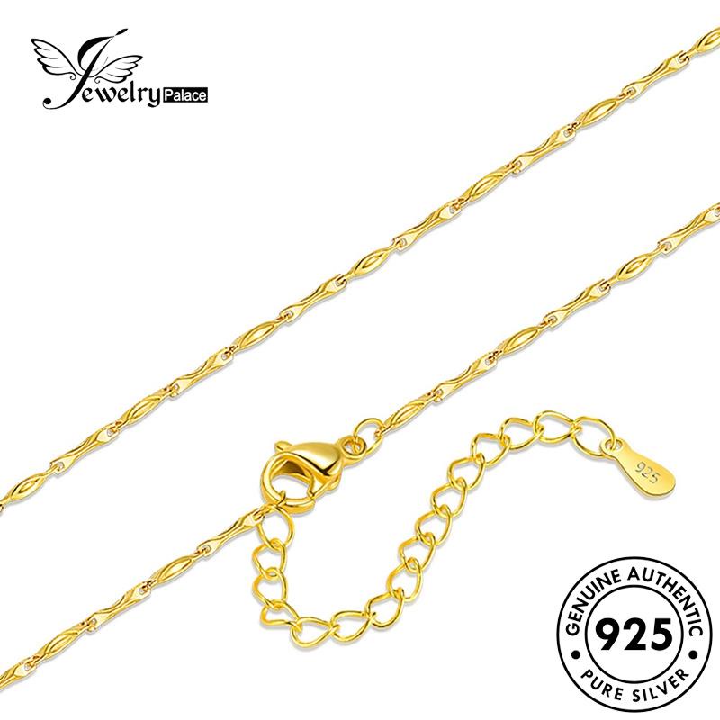 Jewelrypalace Kalung Perak Ingot Emas Asli Fashion Wanita925 N64