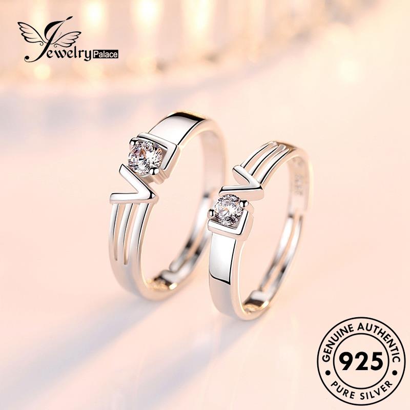 Perhiasantempat Versi Perak Love925 Cincin Korea Asli Couple R102