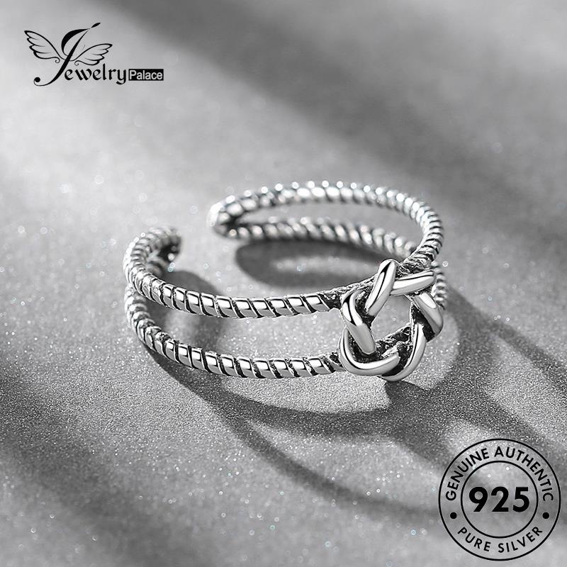Perhiasantempat Cincin Wanita Perak925 Retro Asli Pentagram R198