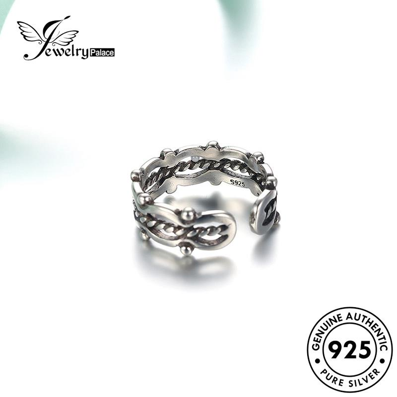 Jewelrypalace Cincin Vintage Perak Wanita925 Multilayer Asli R218