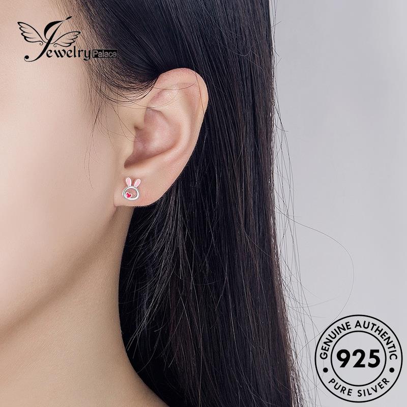 Jewelrypalace Anting Wanita Perak Lucu Kelinci Asli925 Stud E801