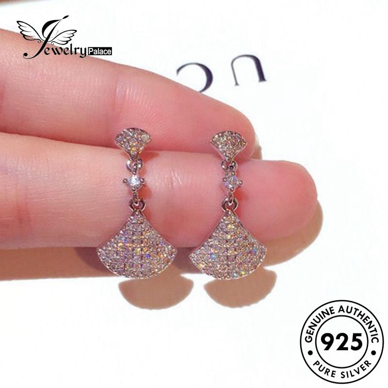 Jewelrypalace Anting Asli Rok Moissanite925 Emas Berlian Perak Stud Wanita E170