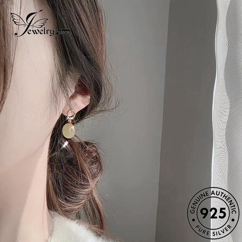Jewelrypalace Anting Perak Bulat Hoop Giok925 Wanita Asli E476