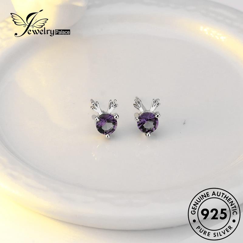 Jewelrypalace Berlian Perak Moissanite Little Moose 925asli Antingwanita Stud E321