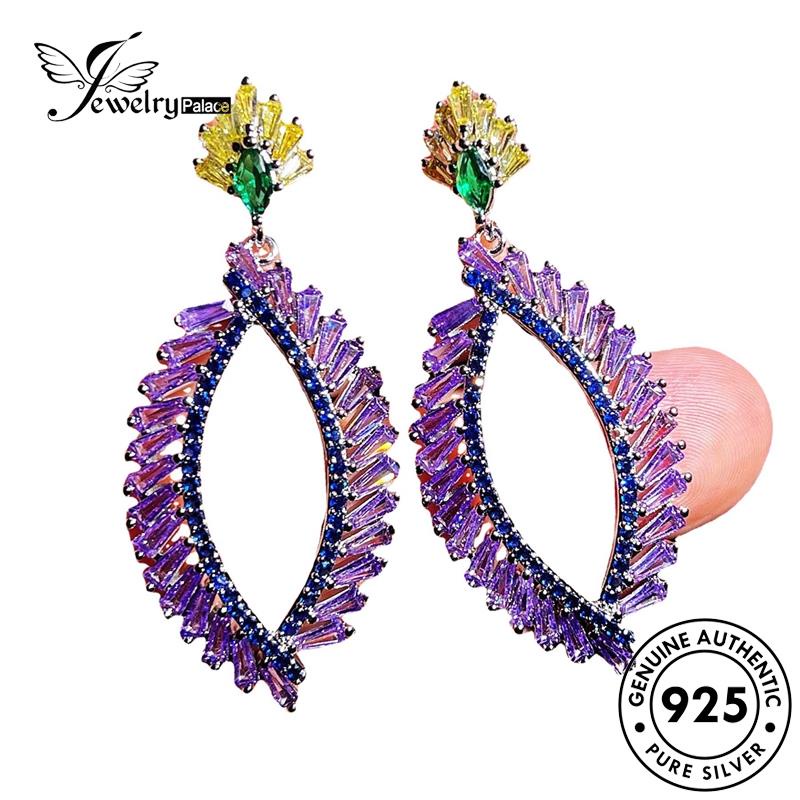 Jewelrypalace Stud Petal Asli Anting Perak Wanita Amethyst925 E794