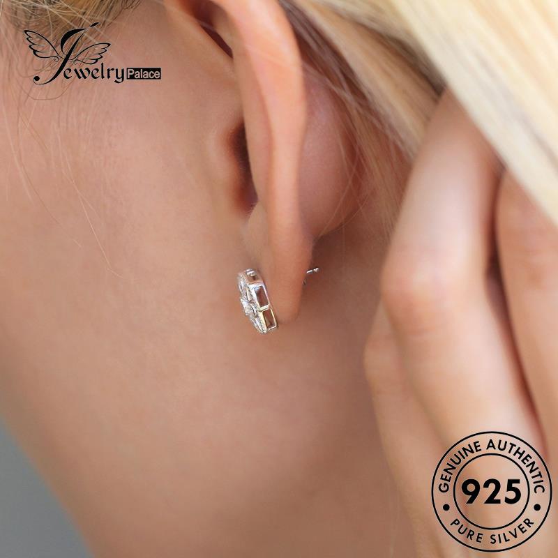 Jewelrypalace Asli925 Stud Wanita Moissanite Perak Snowflake Anting Berlian E752