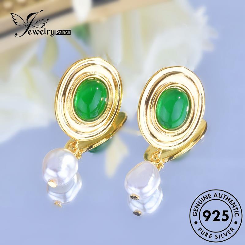 Jewelrypalace 925anting Asli Wanita Silver Mutiara Bulat Stud E982