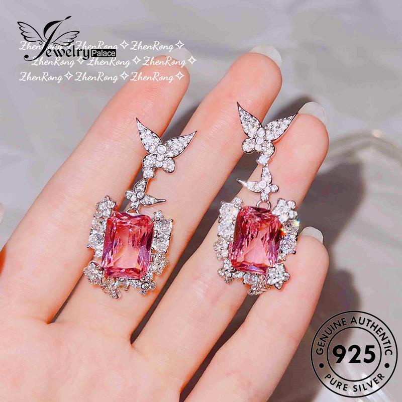 Jewelrypalace Stud Perak Asli Citrine Butterfly925 Anting Wanita E988