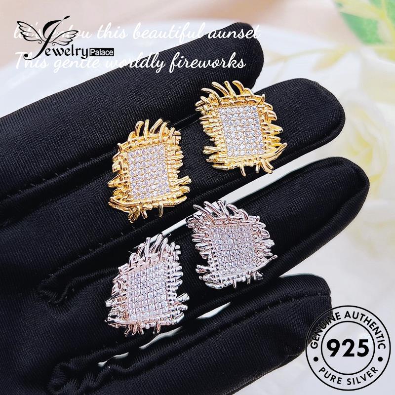 Jewelrypalace Berlian Menenun Stud To Women Anting Emas Moissanite925 Perak Asli E1000