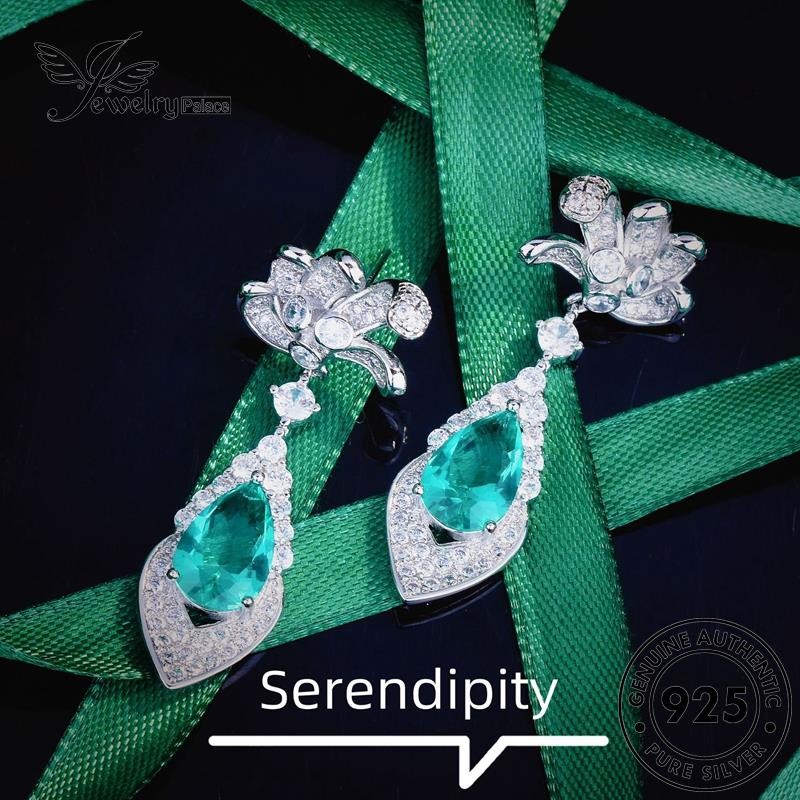 Jewelrypalace Stud Kaktus Wanita Anting Perak Asli925 Emerald E1196