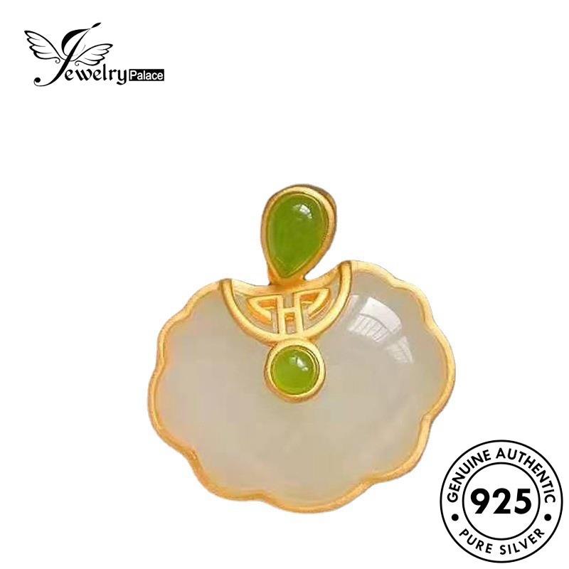 Jewelrypalace Original Kalung Panjang Umur Wanita Perak Fashion Lock925 Giok N63