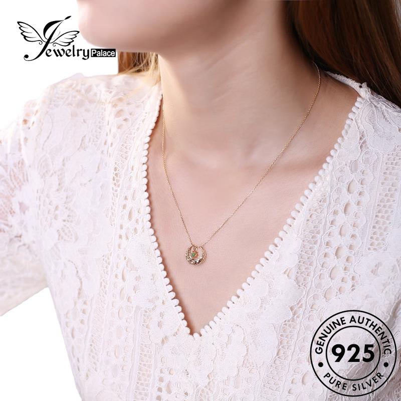 Jewelrypalace Moissanite Wanita Kalung Berlian Bulan Fashion Asli925 Perak N1078