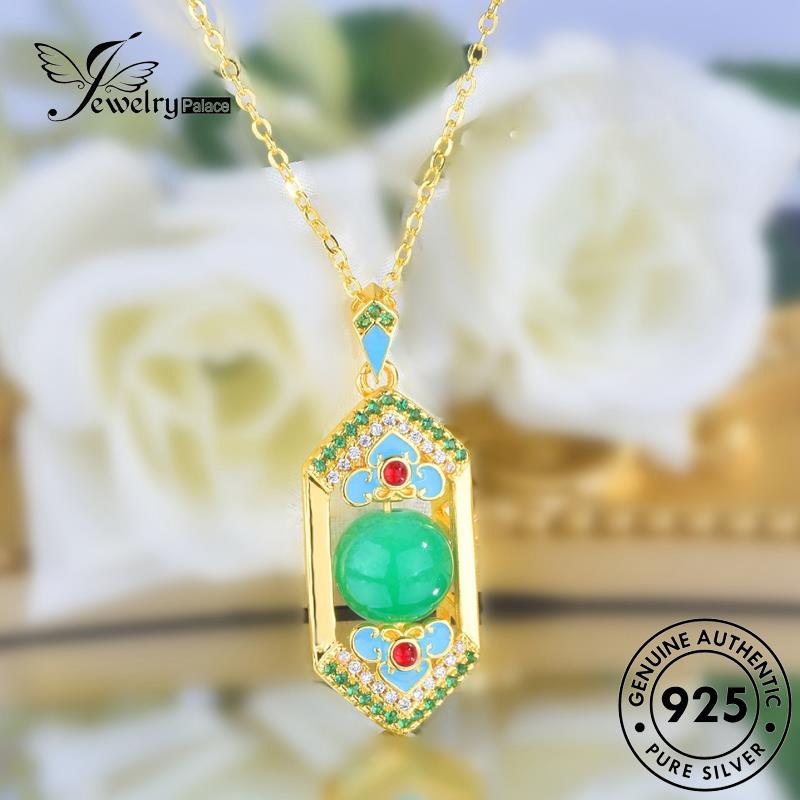 Jewelrypalace Emerald Transport925 Kalung Wanita Perak Asli N1127