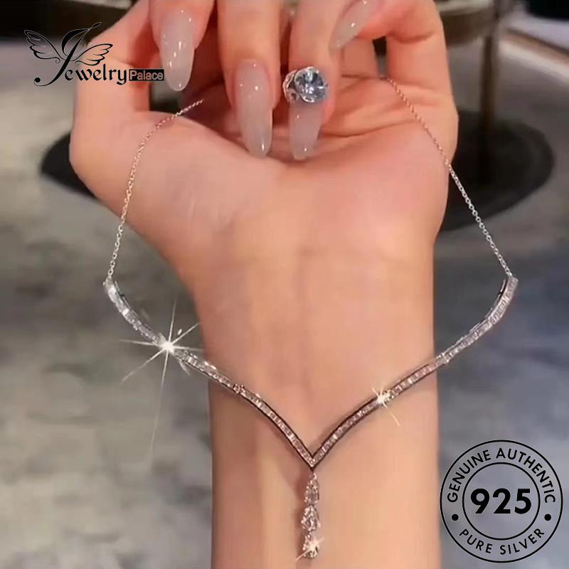 Jewelrypalace Y Wanita925 Kalung Perak Asli Moissanite Berlian Kata Fashion N1112