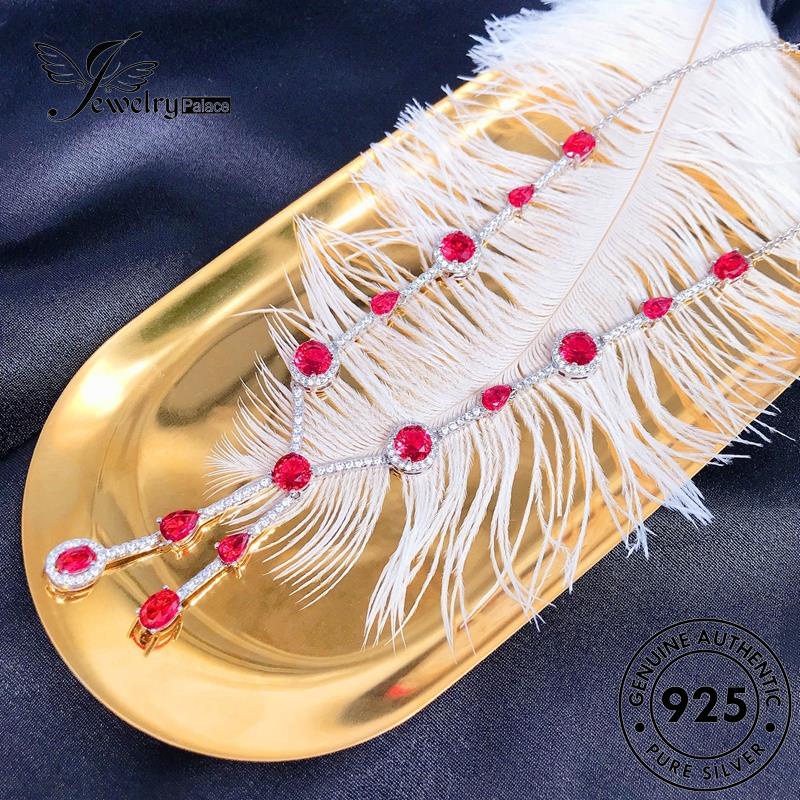 Jewelrypalace Ruby925 Wanita Asli Kalung Perak Fashion N1185
