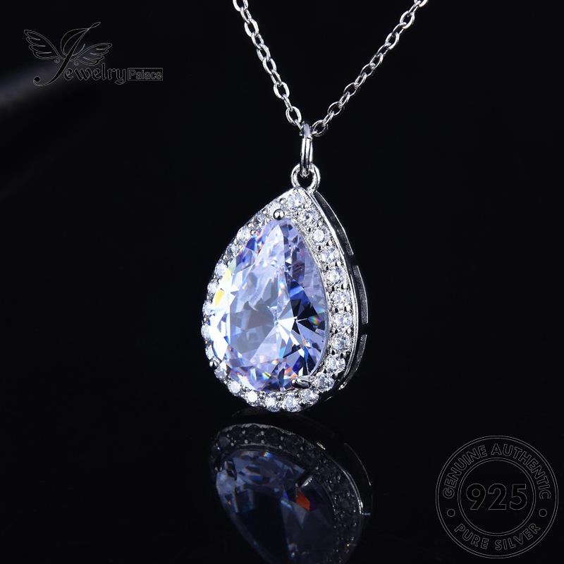 Jewelrypalace Perak Moissanite925 Berlian Diamond Wanita Kalung Kotak Klasik Asli N1212