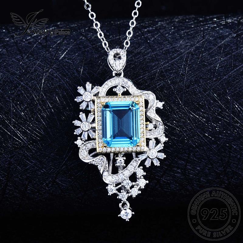 Jewelrypalace 925wanita Asli Kalung Safir Fashion Perak Hollow N1278