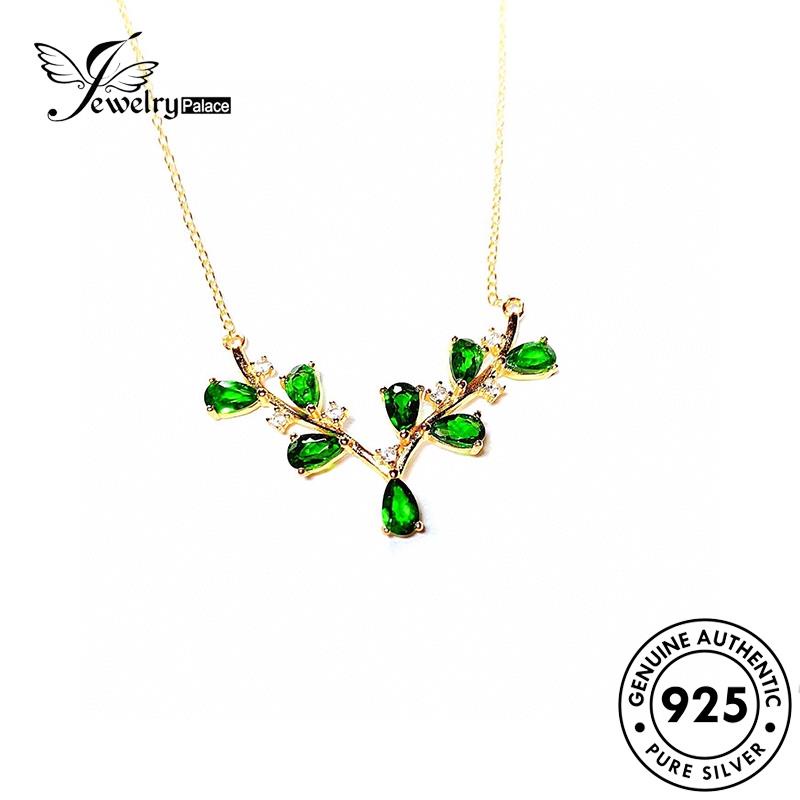 Jewelrypalace Antler Emerald Gold Wanita Perak Asli Fashionable925 Kalung N1288