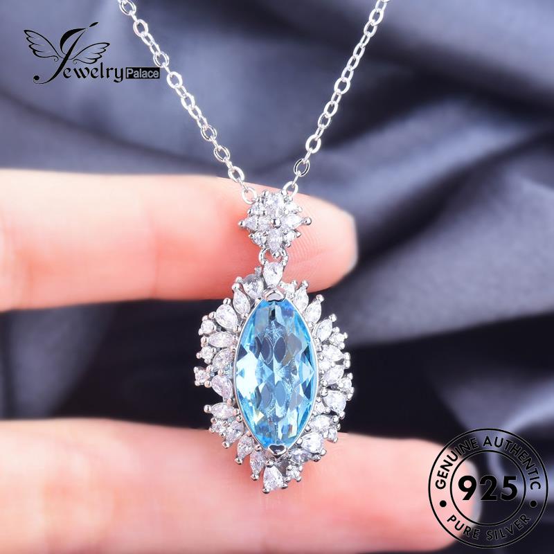 Jewelrypalace Sapphire925 Perak Kuda Asli Wanita Kalung Fashionable Mata N1411