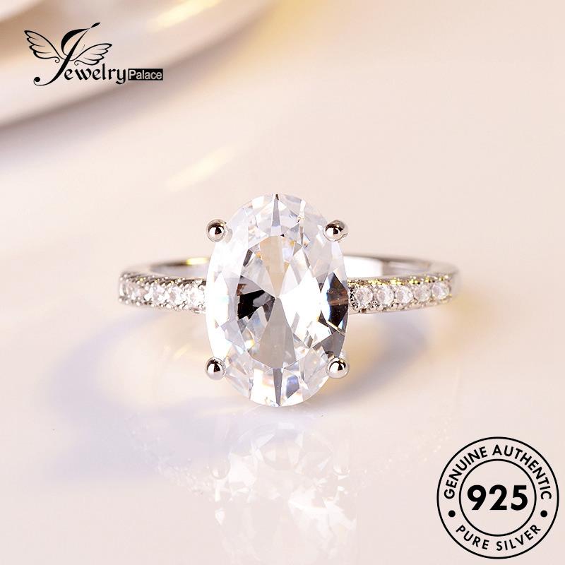 JEWELRYPALACE Perhiasan Wanita korea Kawin Perak Original Silver Aksesori Nikah Diamond Moissanite Fashion Asli Murni Square Sterling Cincin 925 Silver R23
