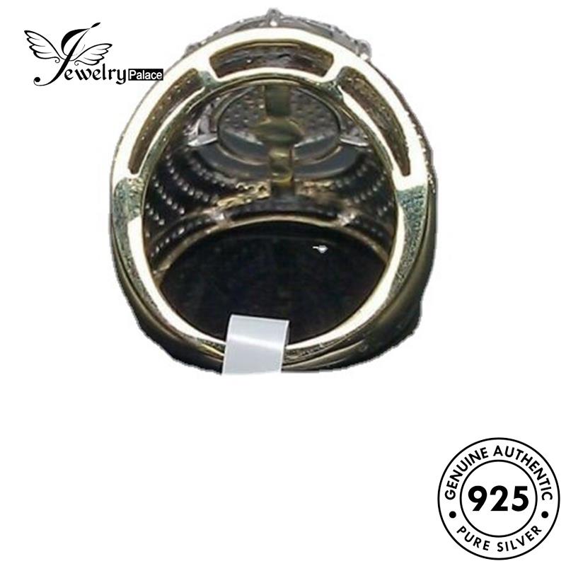 JEWELRYPALACE 925 Cincin Perhiasan Aksesori Round Moissanite Silver Silver Gold Original Nikah Perak Classic korea Murni Asli Sterling Wanita Kawin Diamond R866