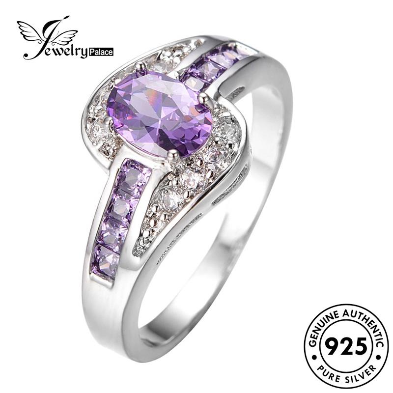 JEWELRYPALACE Perhiasan Aksesori Nikah Sapphire Sterling korea Original Gold Murni Cincin Asli Wanita Silver 925 Perak Creativity Silver Kawin R1113