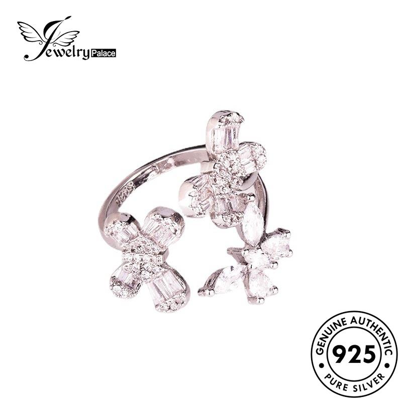 JEWELRYPALACE Cincin Nikah Diamond Perak Kawin Butterfly Silver Moissanite Original Sterling Aksesori Perhiasan 925 Silver Wanita Asli Murni korea Creative R1296