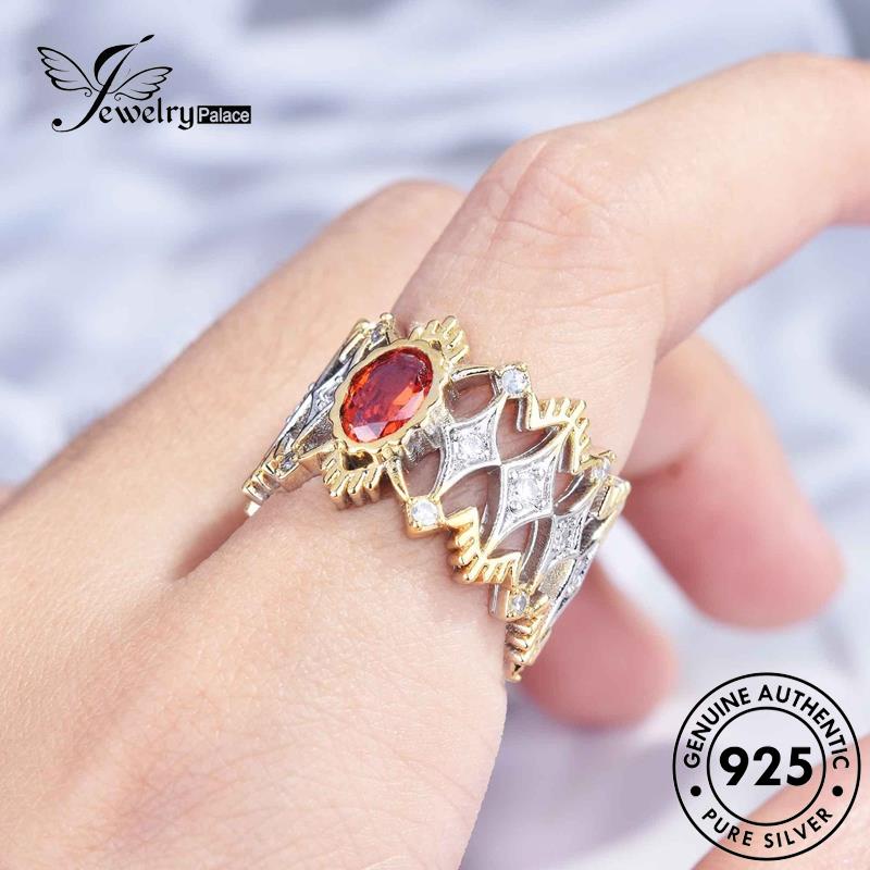 JEWELRYPALACE Ruby Wanita korea 925 Luxurious Silver Aksesori Perhiasan Perak Cincin Murni Nikah Original Kawin Silver Sterling Asli R2255