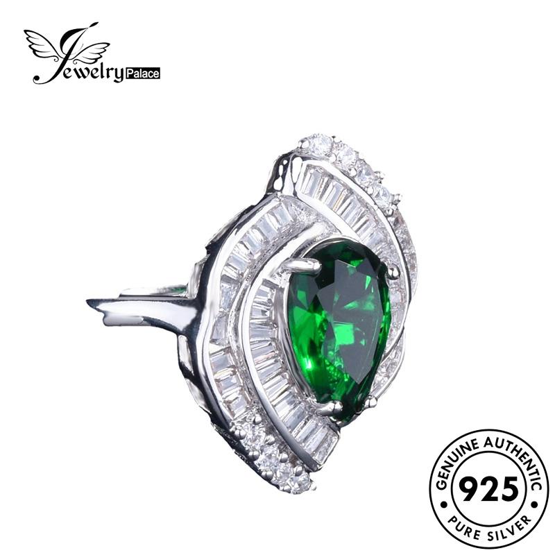 JEWELRYPALACE Original Temperament Perhiasan Perak Shape Cincin Murni Asli Emerald Wanita Nikah Silver Aksesori 925 Drop Kawin korea Silver Sterling R2323