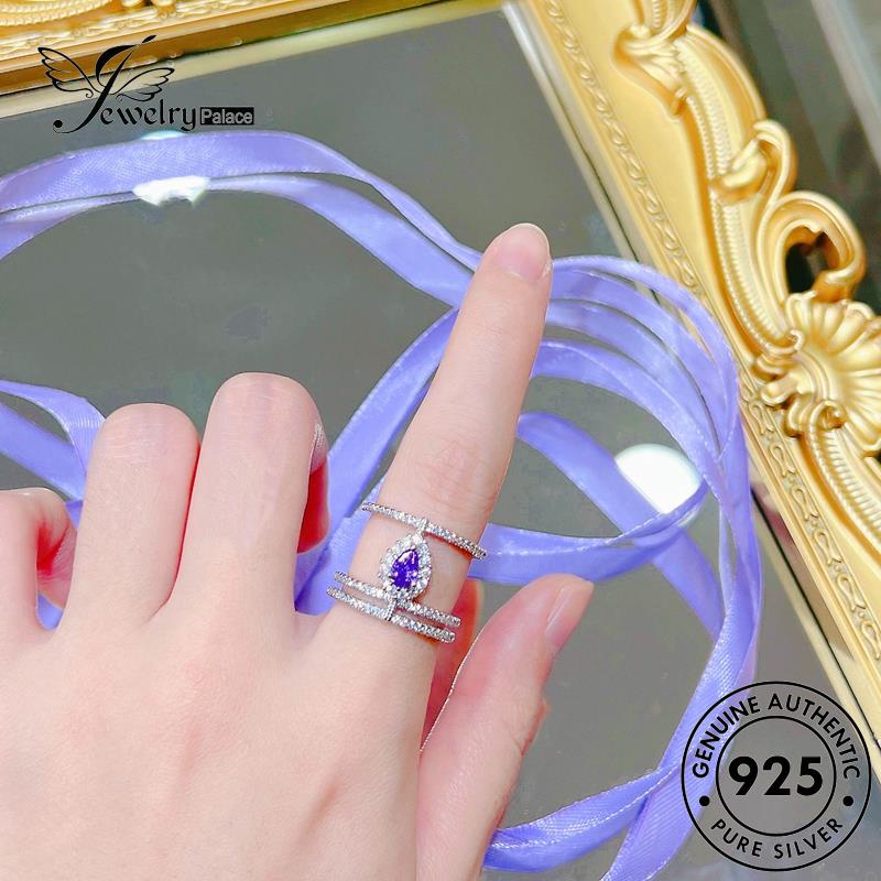 Jewelrypalace Drop Cincin925 Klasik Asli Amethyst Perak Wanita R2343