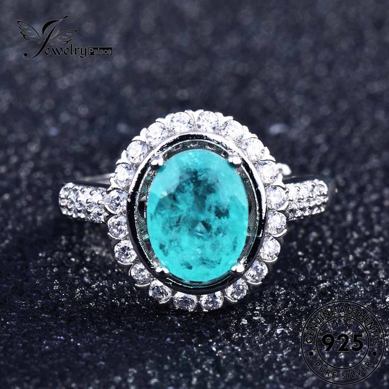 Jewelrypalace Kalung Wanita Asli Mulia925 Aquamarine Set Perak S90