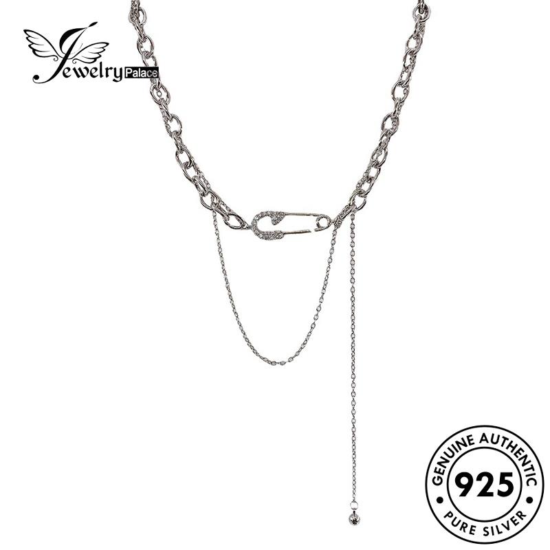 Jewelrypalace Vintage Set Wanita Kalung925 Moissanite Perak Asli Berlian S307