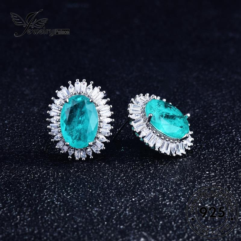 Tempat Perhiasan Wanita Kalung Perak Asli925 Set Fashion Aquamarine S348