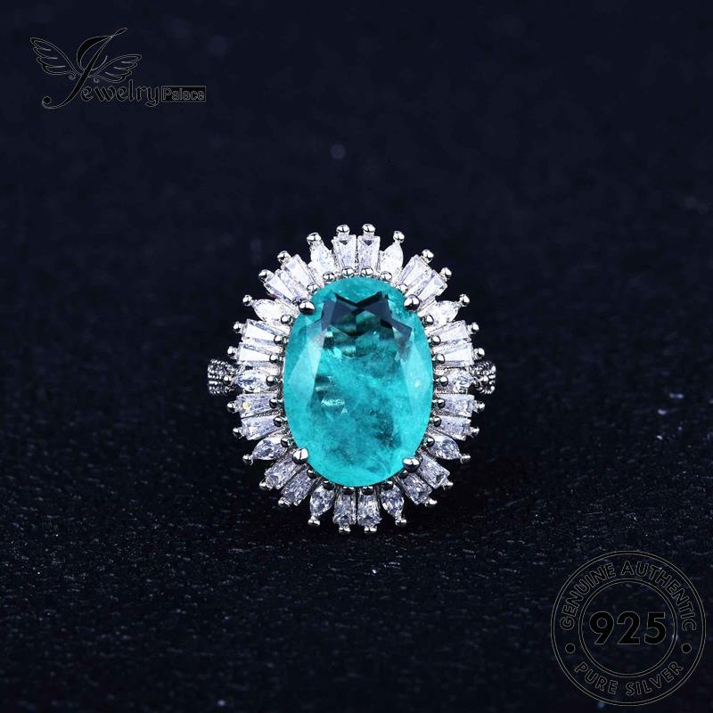 Tempat Perhiasan Wanita Kalung Perak Asli925 Set Fashion Aquamarine S348