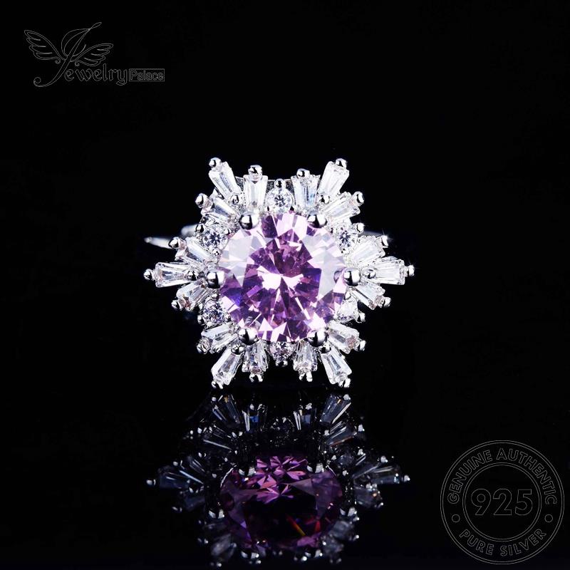 Jewelrypalace925 Set Kalung Kreatif Perak Snowflake Wanita Ruby Asli S355