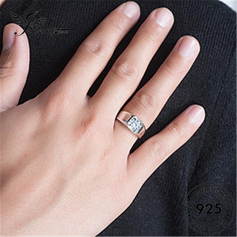 Jewelrypalace Asli Moissanite Kepribadian Berlian Cincin Perak925 Pria R39