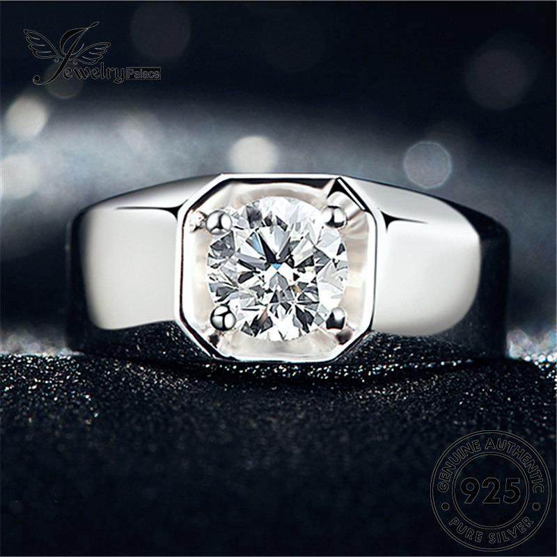 Jewelrypalace Asli Moissanite Kepribadian Berlian Cincin Perak925 Pria R39