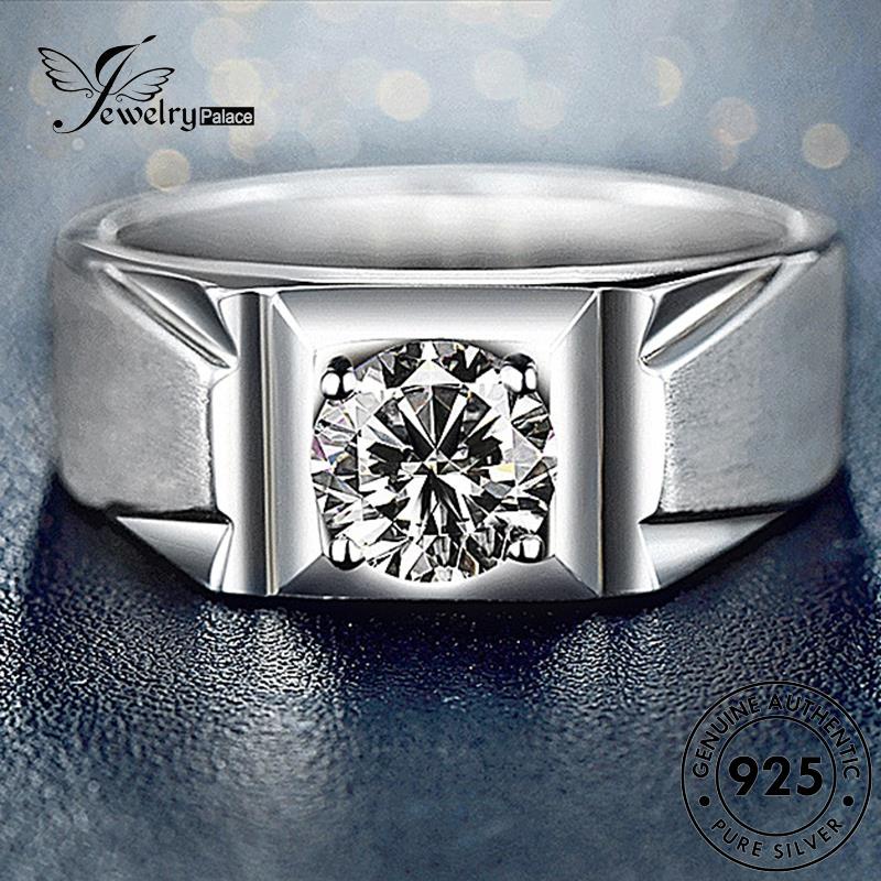 Jewelrypalace Moissanite Kepribadian Berlian Cincin Perak Asli925 Pria R601