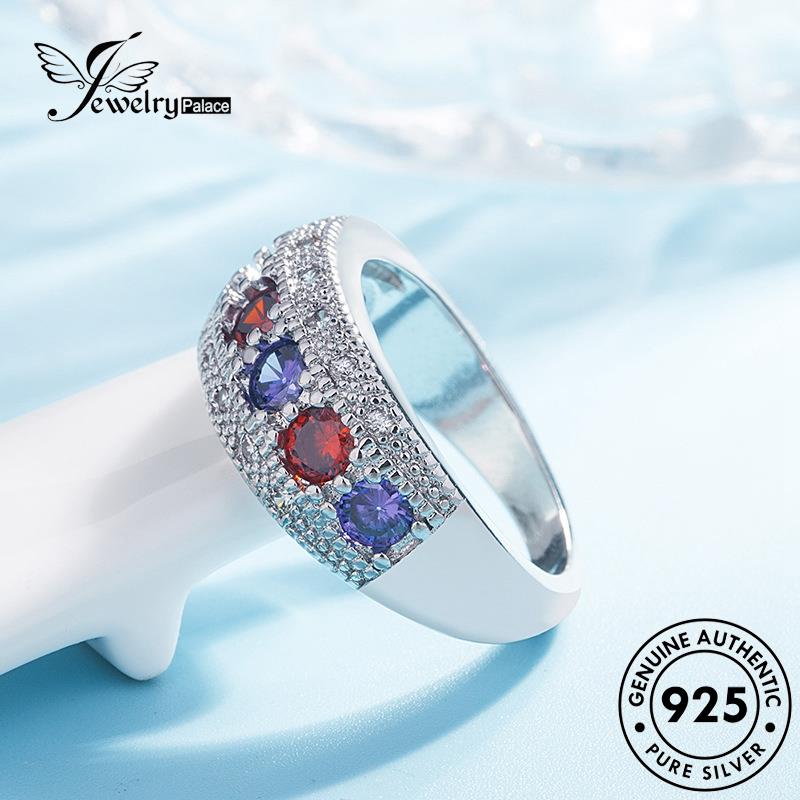 Jewelrypalace Asli925 Cincin Wanita Perak Creative Bohemian Ruby R737