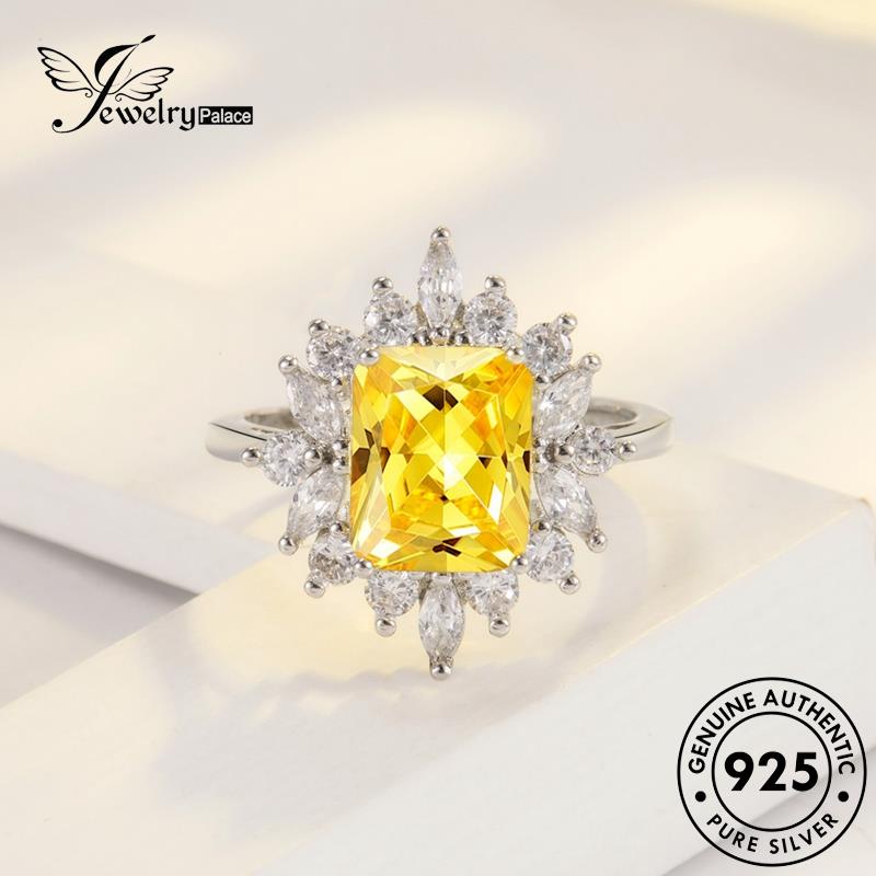 Jewelrypalace Cincin Wanita Oval Kreatif Asli Aquamarine925 Perak R996