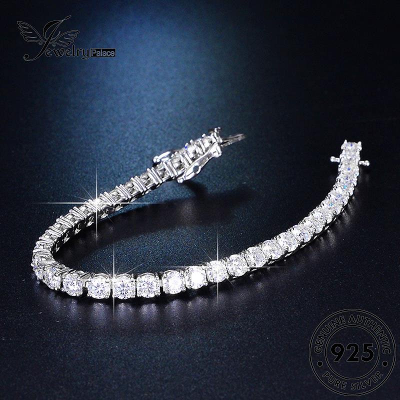 Jewelrypalace Moissanite Asli Full925 Berlian Diamond Perak Korea Gelang Wanita B2